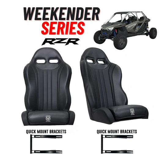 RZR PRO (Turbo R, Pro R, Pro) 2 and 4 Seater "Weekender" Series Pair of Front Bucket Seats W/ Quick Mount Bracket (2020-2024)